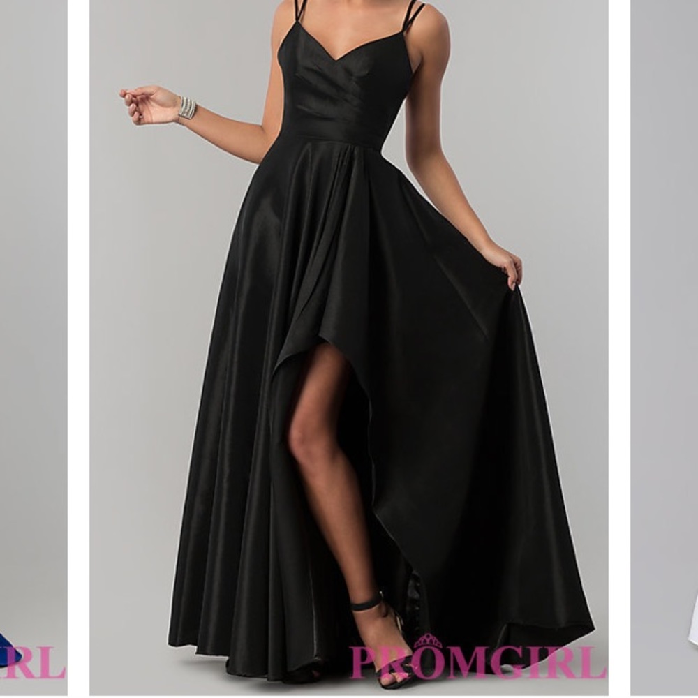 Alyce High-Low Taffeta Prom Dress with Slit